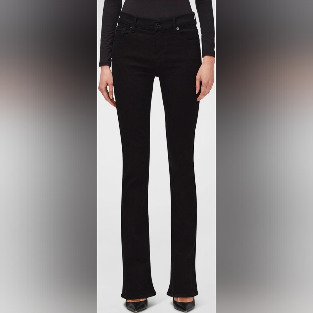 7 For All Mankind bootcut jeans in black denim